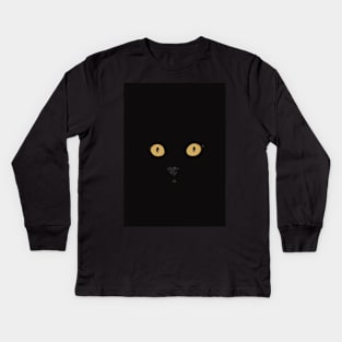 Yellow Cat’s Eyes Kids Long Sleeve T-Shirt